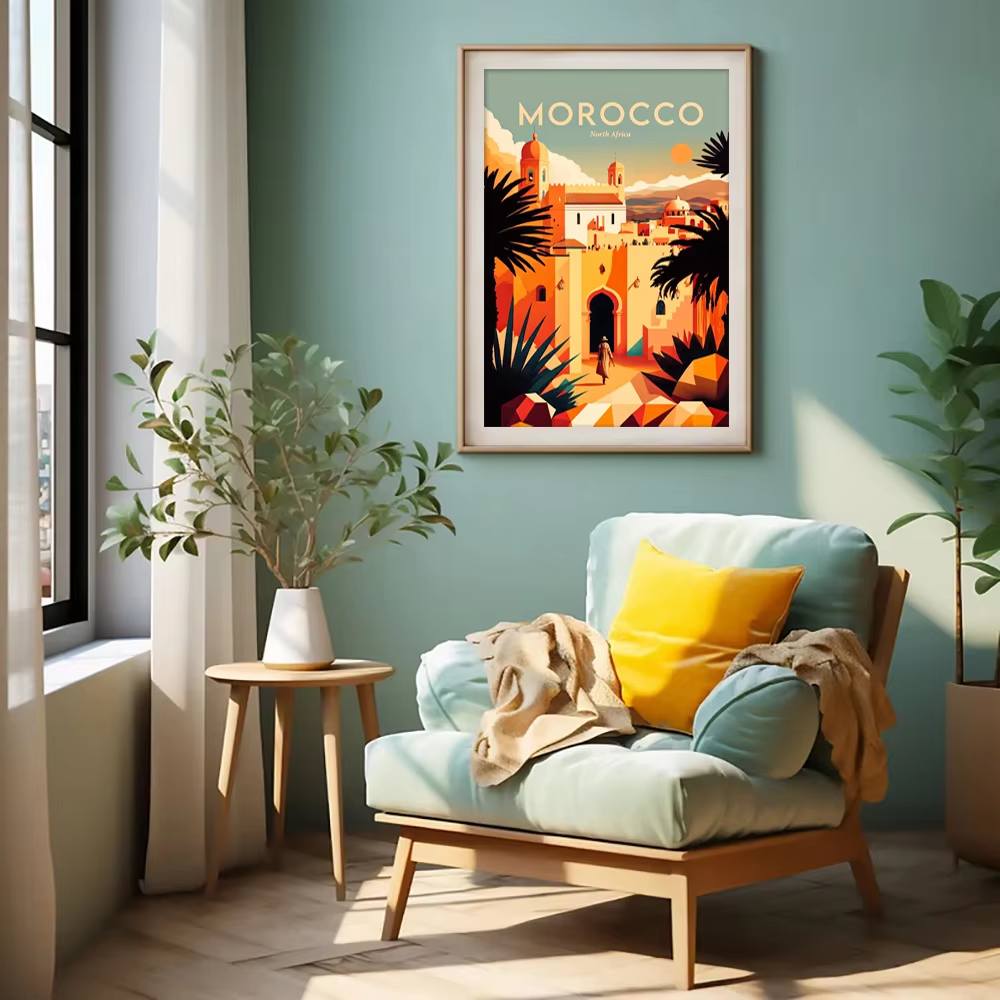 Valparaíso Travel Print Poster - Resin Art Wallpaper ulasan dan harga