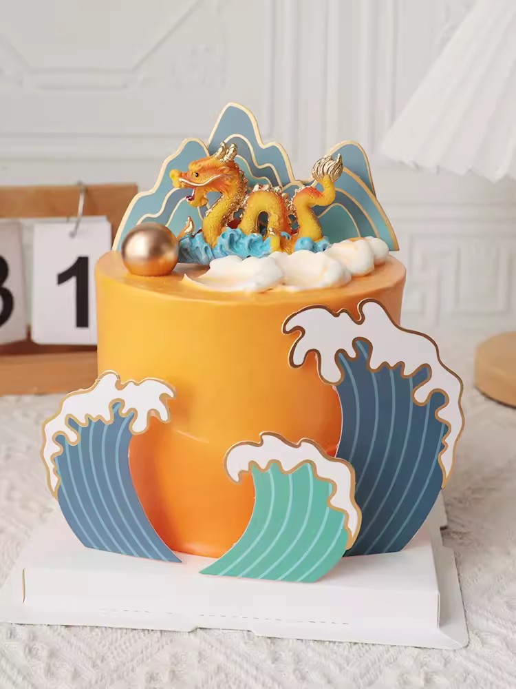 Chinese Style Happy Cake Toppe - Resin Art Alphabet ulasan dan harga