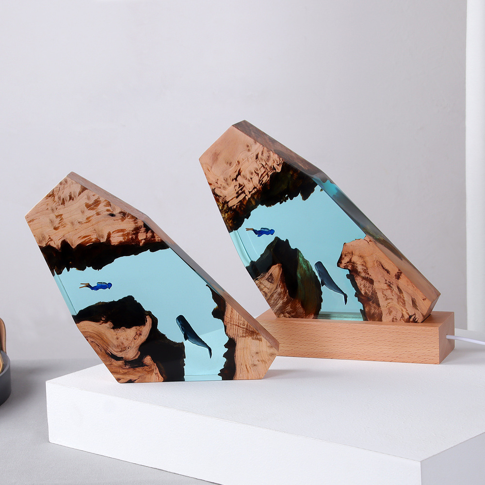 New Underwater Cave Whale Dive - Resin Art Wedding Gift ulasan dan harga