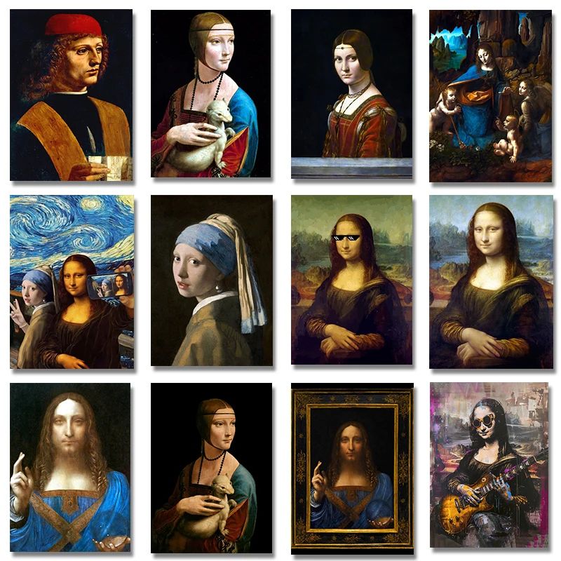 Leonardo Da Vinci Artwork Salv - Resin Art Wallpaper ulasan dan harga
