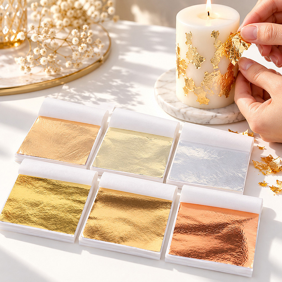 100 Sheets Golden Foil Paper f - Resin Art Wedding Gift ulasan dan harga