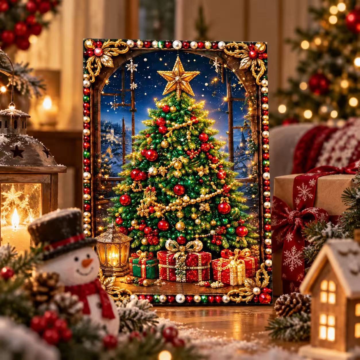 Christmas DIY Pearl Painting K - Resin Art Wallpaper ulasan dan harga