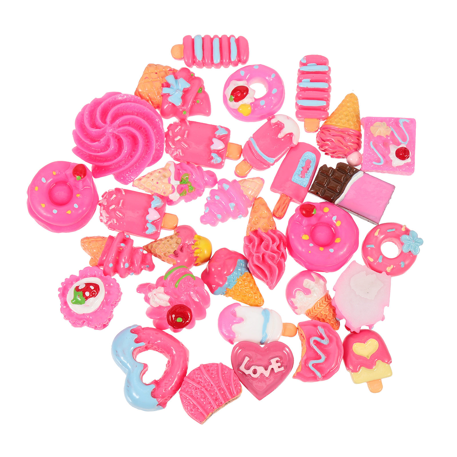 30pcs Kawaii Resin Mini Food C - Resin Art Case ulasan dan harga