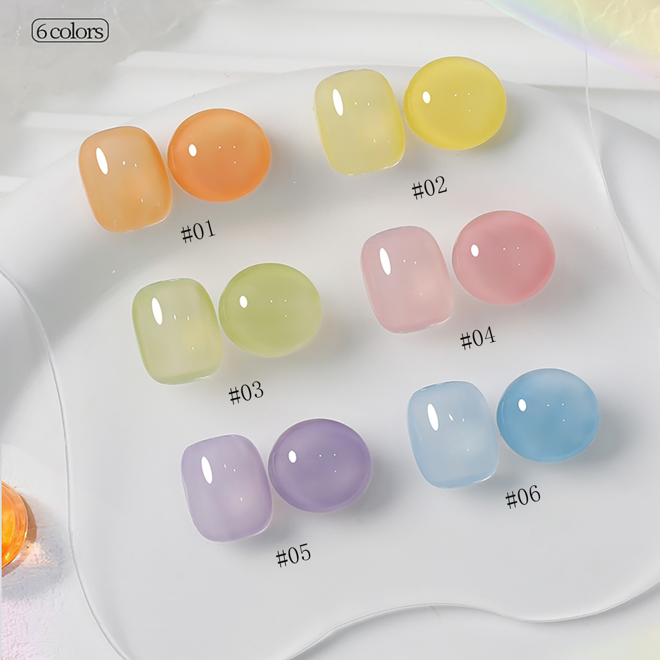 1-6pcs PSK New Macaron Candy O - Resin Art Equipment ulasan dan harga